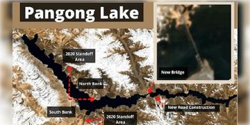 Read more about - Pangong Lake Bridge । প্যাংগং হ্রদের ওপর ৪০০ মিটার দীর্ঘ ব্রিজ তৈরী করলো চিন! চলছে গাড়িও! উপগ্রহচিত্র নিয়ে চিন্তায় ভারত