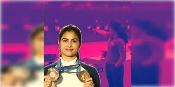 Read more about - Manu Bhaker | পদক যাত্রা অব্যাহত ভারত কন্যার, এশিয়ান শ্যুটিং চ্যাম্পিয়নশিপে ব্রোঞ্জ বাগালেন মানু ভাকের