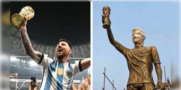 Read more about - Lionel Messi Statue | হাওয়ায় দুলছে 'মেসি'! রাতের মধ্যে সরানো হতে পারে লেকটাউনে লিওনেল মেসির মূর্তি!