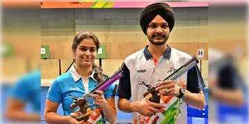 Read more about - Paris Olympic 2024 | আরও এক পদক জিতে ইতিহাস গড়লেন মনু ভাকের! মিক্স টিম ১০এম এয়ার পিস্তলে ব্রোঞ্জ পেল মনু-সরবজ্যোত জুটি