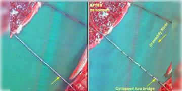 Read more about - Myanmar Earthquake | কয়েক সেকেন্ডের ভূমিকম্প বদলে দিয়েছে নদীর গতিপথ! মায়ানমারের ধ্বংসযজ্ঞের ছবি দিলো ISRO