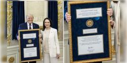 Read more about - Donald Trump | অবশেষে ট্রাম্পের হাতে উঠলো নোবেল! শান্তি পুরস্কারের পদক ট্রাম্পকে ‘উপহার’ দিলেন ভেনেজ়ুয়েলার মাচাদো