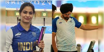 Read more about - Paris Olympic 2024 |  শুটিংয়ে ১০ মিটার এয়ার পিস্তলের মিক্সড টিম ইভেন্টের ব্রোঞ্জ পদকের ম্যাচে যোগ্যতা অর্জন মনু ভাকের-সরবজোত সিংয়ের জুটির