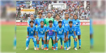 Read more about - Indian U-20 women's team | ইতিহাস গড়লো 'ব্লু টাইগ্রেস'! মায়ানমারকে ১:০ গোলে উড়িয়ে এশিয়া কাপে খেলার যোগ্যতা অর্জন করলো ভারতের মেয়েরা