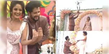 Read more about - ৪ ফেব্রুয়ারি বিয়ের ঠিক ২৫ দিন আগে ড্রোনে উড়ে এল এনগেজমেন্ট  রিং,  বাগদান সারলেন নীল-তৃনা