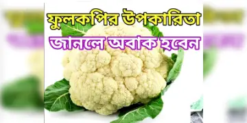 Read more about - ফুলকপির খাদ্যগুণ ও উপকারিতা, Benefits and food value of cauliflower in Bengali