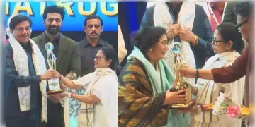 Read more about - KIFF 2025 | KIFF-এর মঞ্চে 'বঙ্গবিভূষণ'এ ভূষিত হলেন আরতি মুখোপাধ্যায়-শত্রুঘ্ন সিনহা, সৌজন্যে মুখ্যমন্ত্রী