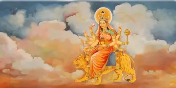 Read more about - Devi Chandraghanta | তৃতীয়া-তে পূজিত হন 'দেবী চন্দ্রঘন্টা', মাথায় একফালি চাঁদ নিয়ে সিংহবাহিনী এই দেবী বিনাশ করেন অশুভের