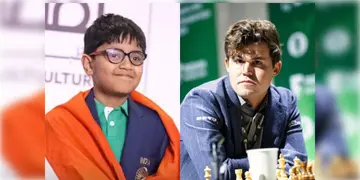 Read more about - Magnus Carlsen | ফের হারতে বসেছিলেন ম্যাগনাস কার্লসেন! প্রতিযোগী ৯ বছরের খুদে ভারতীয় দাবাড়ু আরিৎ কপিল!