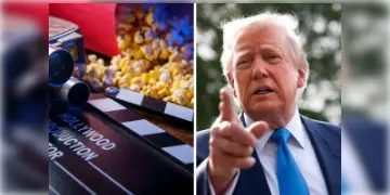 Read more about - United States Tariffs | ট্রাম্পের শুল্কের কোপ এবার বিনোদন জগতে! সিনেমা মুক্তিতে ১০০% শুল্ক চাপাবে মার্কিন প্রশাসন!