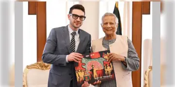 Read more about - Bangladesh | আর্থিক অনুদান বন্ধ করেছে আমেরিকা, এরপরই সোরোসের ছেলে অ্যালেক্সের সঙ্গে দেখা করলেন ইউনুস