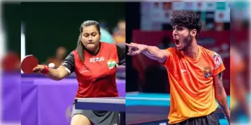 Read more about - Sutirtha-Ankur | ন্যাশনাল র্যাঙ্কিং টিটিতে সোনার পদক জয় বাংলার, সাফল্য আনলেন সুতীর্থা ও অঙ্কুর