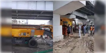 Read more about - Newtown Flyyover Accident | উড়ালপুলের কাজে ব্যবহৃত যন্ত্রে পিষে মৃত্যু মহিলার! পলাতক চালক!