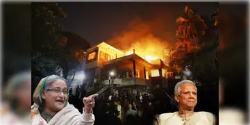Read more about - Sheikh Hasina | ভেঙে দেওয়া হলো মুজিবের ধানমন্ডির বাড়ি! জ্বলছে হাসিনার বাসভবনও! ইউনুসকে ‘বেইমান’ কটাক্ষ মুজিব কন্যার