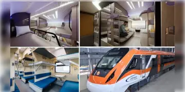 Read more about - Vande Bharat Sleeper Coach | ৫ তারা হোটেলের থেকে কম নয় বন্দে ভারতের স্লিপার কোচ! দুর্গাপুজোর আগেই চালু হতে পারে এসি লোকাল ট্রেন!