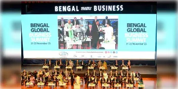 Read more about - BGBS 2023 | বিশ্ববঙ্গ বাণিজ্য সম্মেলন ২০২৩-এ প্রায় ৪ লক্ষ কোটি টাকা বিনিয়োগের প্রস্তাব পেল রাজ্য! দেখুন সম্মেলনের দুদিন কী কী হলো!