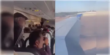 Read more about - US Airliner Fire | টেকঅফের আগে রানওয়েতেই দাউদাউ করে জ্বলছে বিমানের ডানায় ইঞ্জিন! একটুর জন্য পেলেন যাত্রীরা