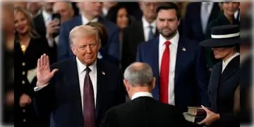 Read more about - Donald Trump | দোষী সাব্যস্ত হয়েও ৪৭তম মার্কিন প্রেসিডেন্ট হিসেবে শপথ নিলেন ডোনাল্ড ট্রাম্প! উপস্থিত জ়াকারবার্গ-জয়শংকররা