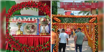 Read more about - Mohun Bagan-East Bengal | মহাসমারোহে রীতি মেনে বার পুজো সারলো মোহনবাগান-ইস্টবেঙ্গল!
