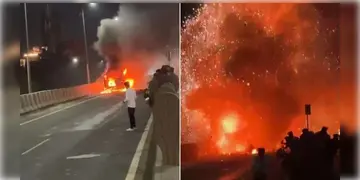 Read more about - Ambulance Blast | অ্যাম্বুল্যান্সে অন্তঃসত্ত্বা, অক্সিজেন সিলিন্ডার ফেটে বিস্ফোরণ! অল্পের জন্য প্রাণে রক্ষা