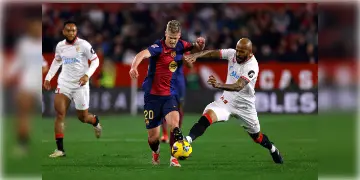 Read more about - Sevilla vs Barcelona | খেতাবি লড়াইয়ে কামব্যাক! সেবিয়াকে ৪-১ গোলে হারিয়ে আতলেতিকোর ঘাড়ে নিঃশ্বাস ফেলছে বার্সা