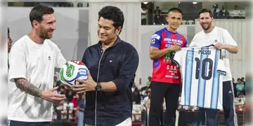 Read more about - Messi in Mumbai | মুম্বাইয়ে মেসির পাশে ‘মাস্টার ব্লাস্টার’-‘ক্যাপ্টেন ফ্যান্টাস্টিক’, শচীনকে কী দিলেন LM10?